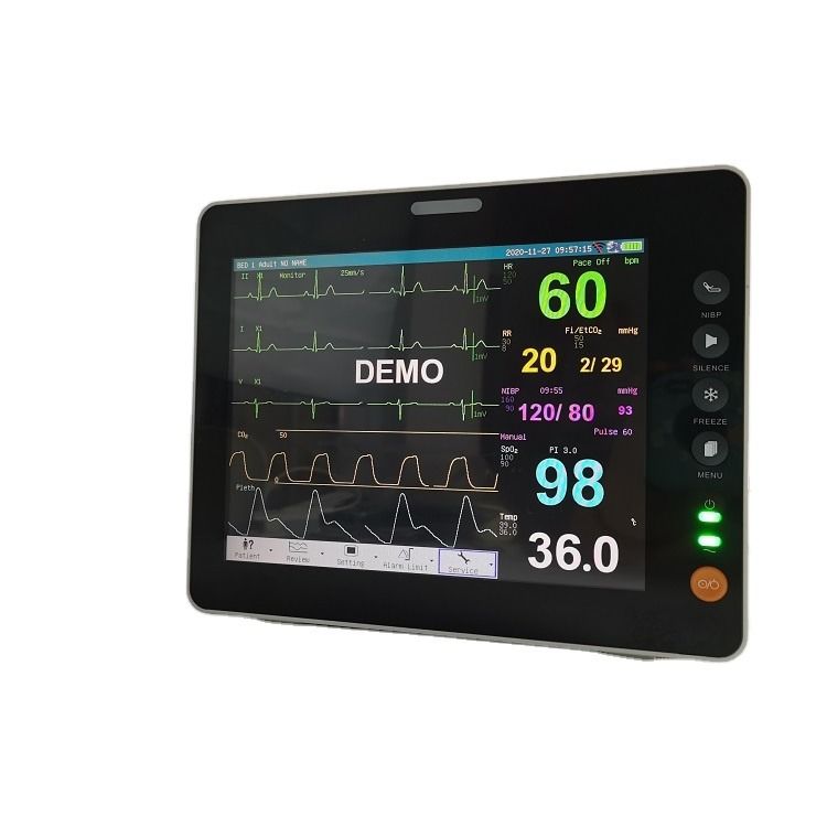 Langlebiger 8-Zoll-Lebenszeichen-Monitor 6 Parameter ICU Medizinisch notwendig Tragbarer Lebenszeichen-Monitor