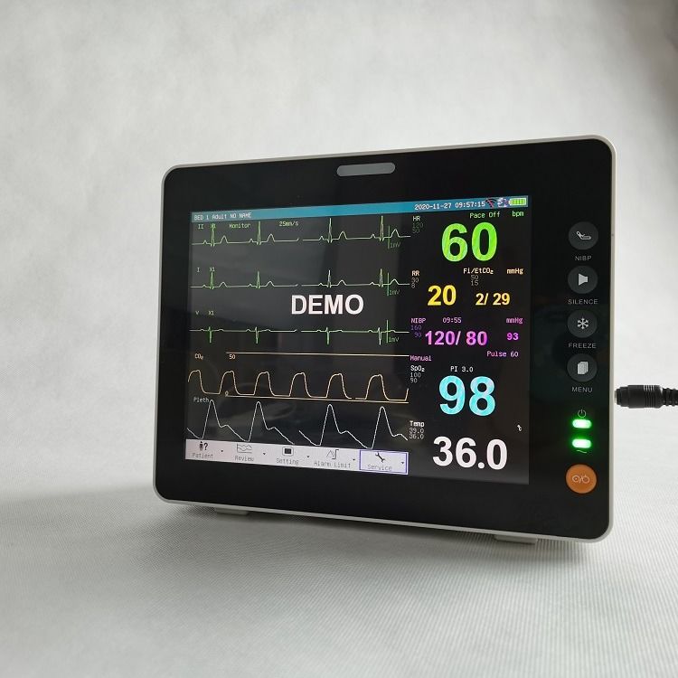 Dauerhafte 8 Zoll Icu Fabrikpreis tragbare Vital Signs Monitor 2 Stunden-Batterie Vital Signs Monitor