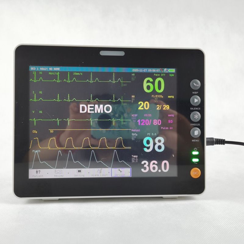 8 Zoll Langlebiger Erste-Hilfe-Monitor ETCO2 DIBP