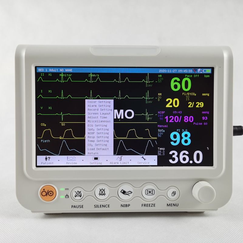 Langlebiger 7-Zoll-Vitalzeichenmonitor Multiparameter-Monitor Veterinär-Vitalzeichenmonitor