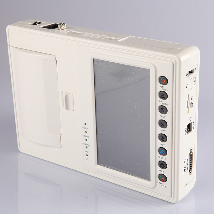 Tragbare Metall-EKG-Maschine mit 12-Kanal-Elektrokardiogramm CE-EKG-Maschine für Krankenhausmedizin CE-ISO-EKG-Maschine