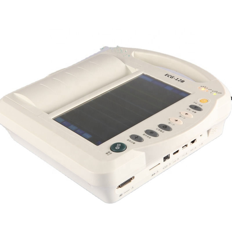 Humaner EKG-Gerät Herzuntersuchung Kardiologie 12-Kanal-EKG-Gerät EKG-Elektrokardiogramm-Gerät EKG