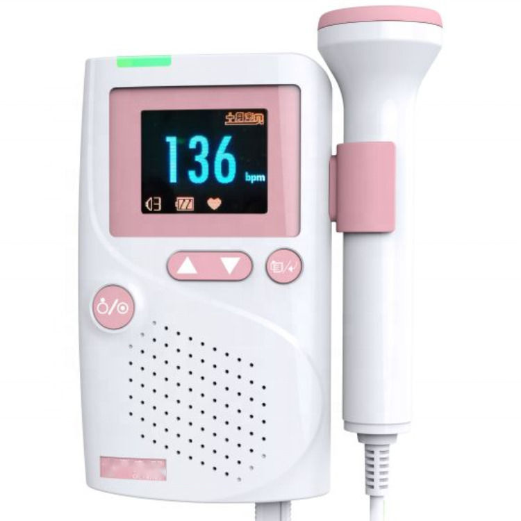 Kardiologie CE-zertifizierter Großhandelspreis Ultraschall Baby-Herzfrequenzmonitor Fötus-Doppler-Doppler-Herzdetektor