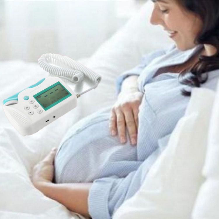 Kardiologie Fetal-Doppler-Ultraschall Tragbare Handheld-Ultraschall Baby-Herzmonitor Tasche Pränatale Überwachung Fetalmonitor