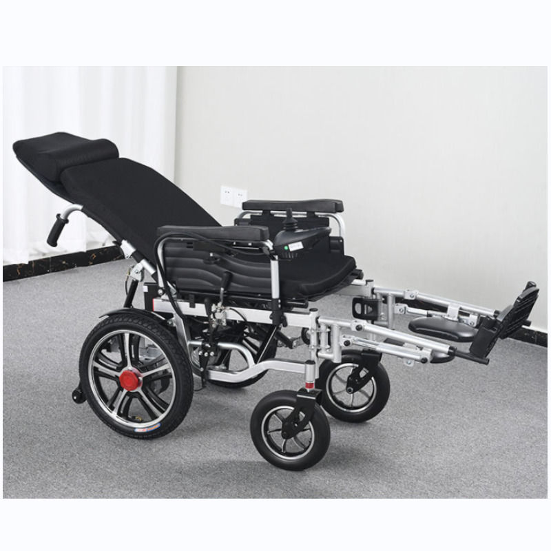 Beste Qualität 140kg Elektrischer Rollstuhl Neuer Hochleistungs-Rollstuhl Klappbarer Aluminium-Leichtgewichts-Rollstuhl